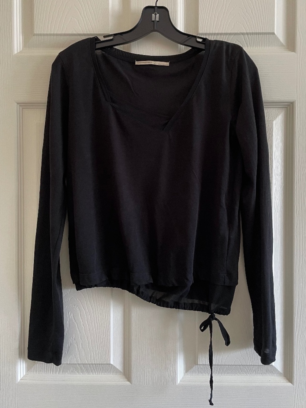 Vintage Mathis + Francois Girbaud Black Avant Garde Asymmetric Layered Silk Top